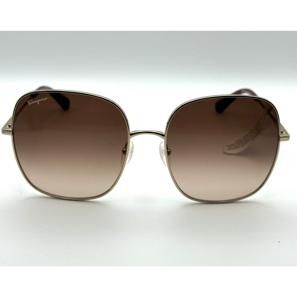 NWT Salvatore Ferragamo SF300S Metal Frame Gradient Lens Oversize Sunglasses - Picture 2 of 4